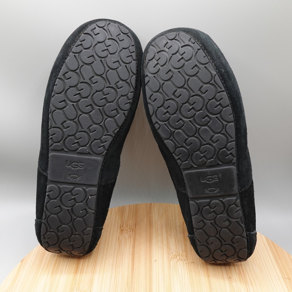 UGG Shoes Women 6 Black Ansley Suede Moccasin Slippers Comfort Casual 1120886K - Picture 6 of 9